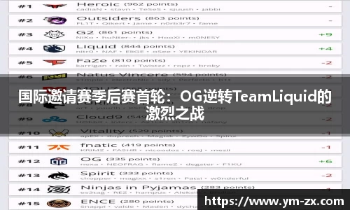 国际邀请赛季后赛首轮：OG逆转TeamLiquid的激烈之战